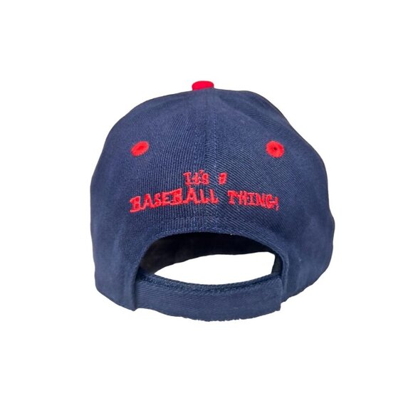 Cooperstown All Star Village Baseball Cap Navy/Red Adjusts It's A Baseball Thing - Picture 2 of 8